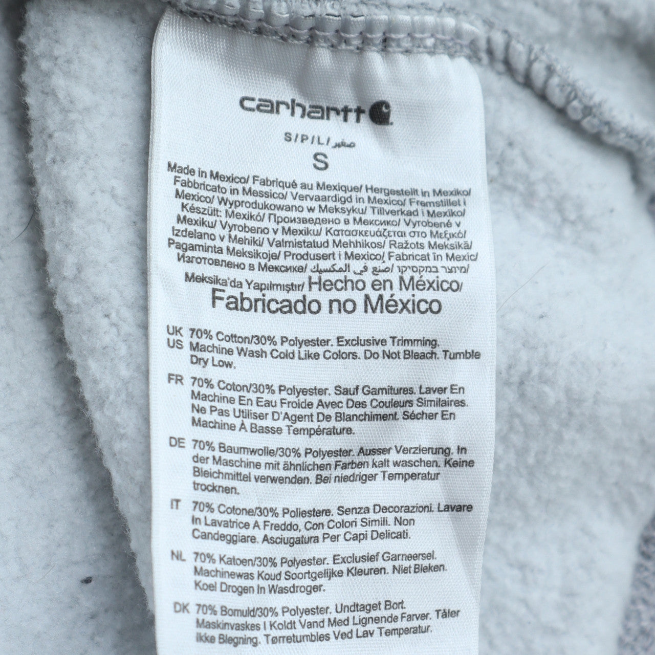 Mens UK Size S Carhartt Grey Pullover Sweatshirt