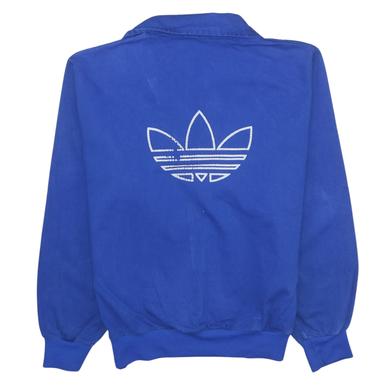 Womens UK Size 14 adidas Blue Henley Sweatshirt