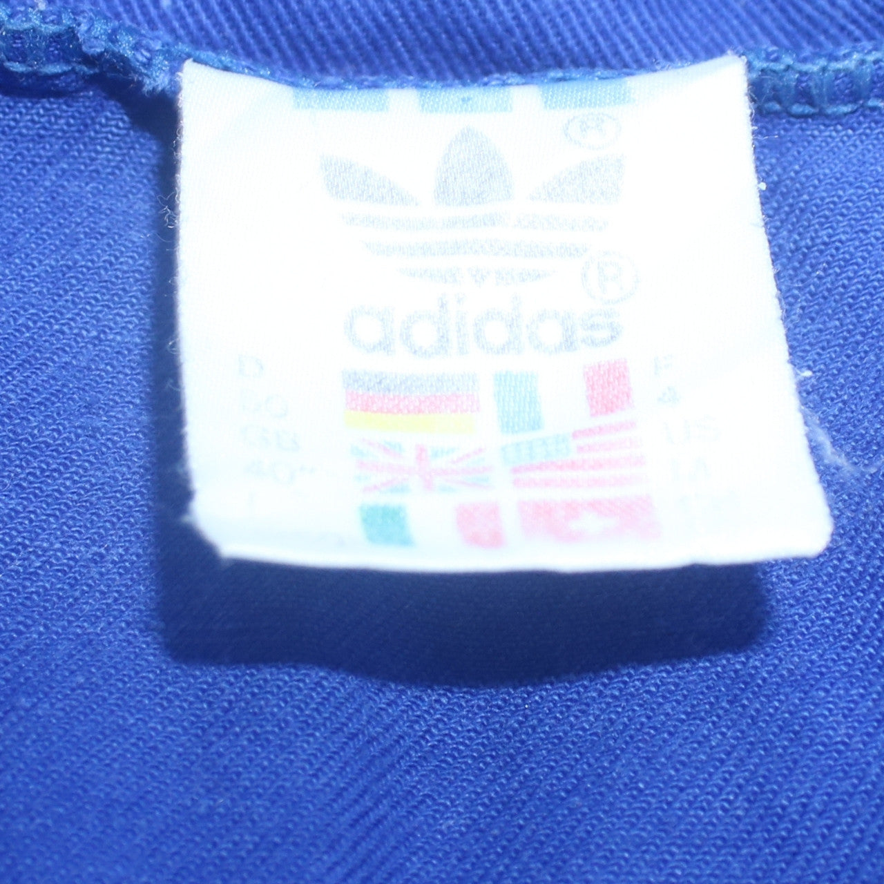 Womens UK Size 14 adidas Blue Henley Sweatshirt