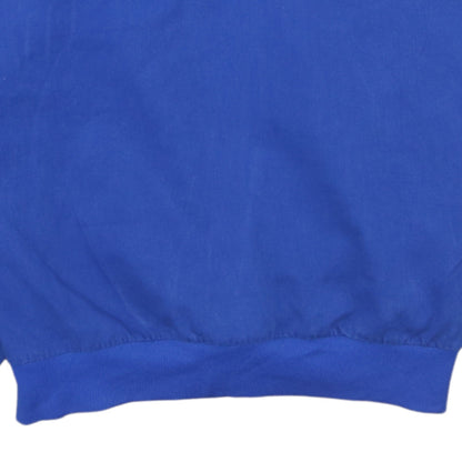 Womens UK Size 14 adidas Blue Henley Sweatshirt
