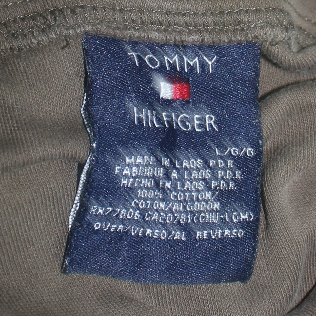 Mens UK Size L Tommy Hilfiger Green Pullover Sweatshirt
