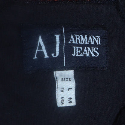 Mens UK Size M Armani Jeans Black Henley Sweatshirt