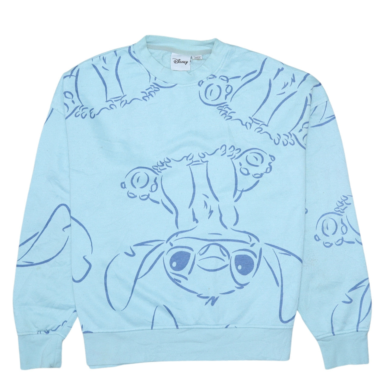 Womens UK Size 10 Disney Blue Pullover Sweatshirt