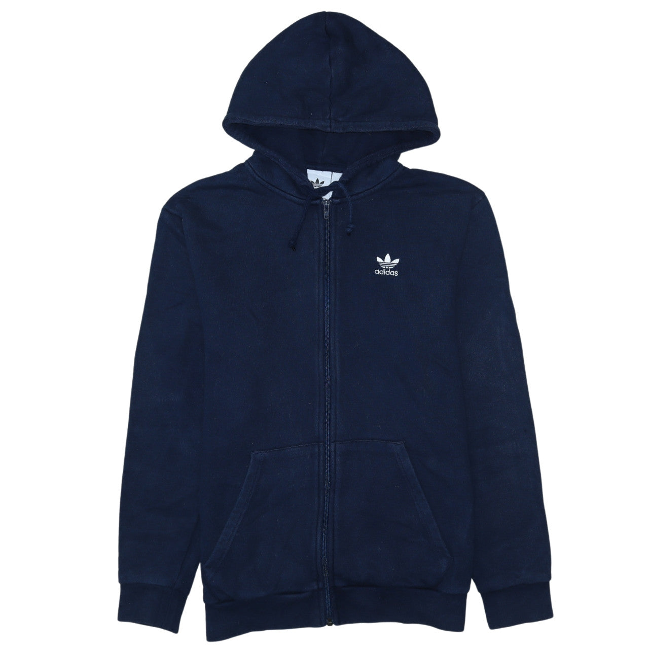 Mens UK Size M adidas Blue Full Zip Hoodie