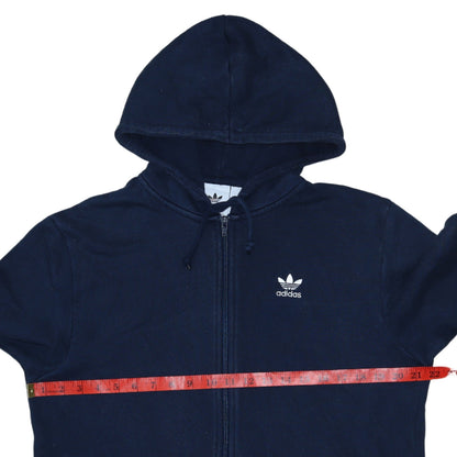 Mens UK Size M adidas Blue Full Zip Hoodie