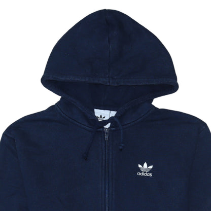 Mens UK Size M adidas Blue Full Zip Hoodie
