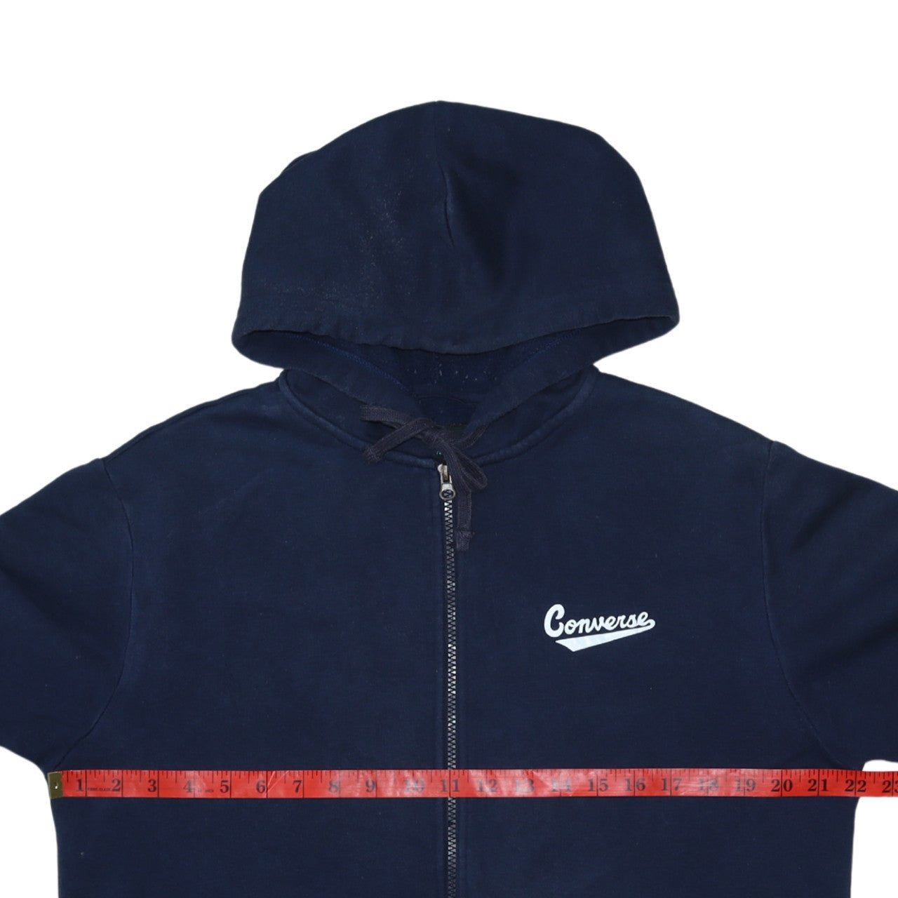 Mens UK Size S Converse Blue Full Zip Hoodie