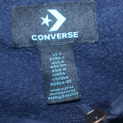 Mens UK Size S Converse Blue Full Zip Hoodie