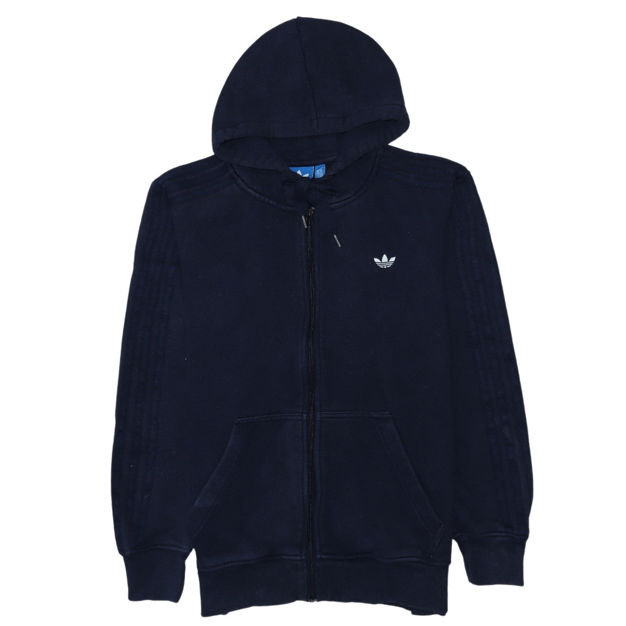 Mens UK Size M adidas Blue Full Zip Hoodie