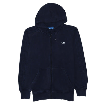 Mens UK Size M adidas Blue Full Zip Hoodie