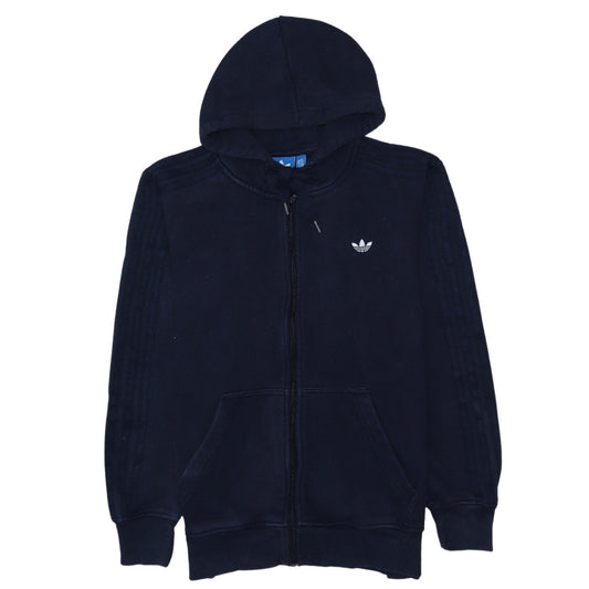 Mens UK Size M adidas Blue Full Zip Hoodie
