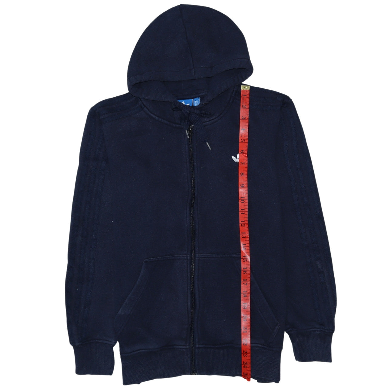 Mens UK Size M adidas Blue Full Zip Hoodie