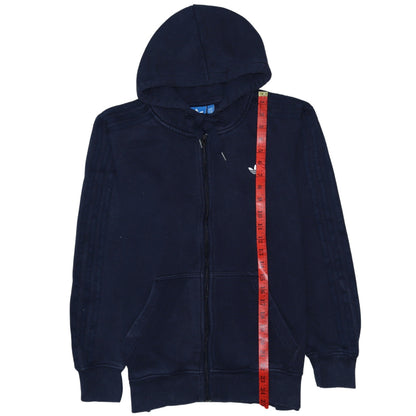 Mens UK Size M adidas Blue Full Zip Hoodie