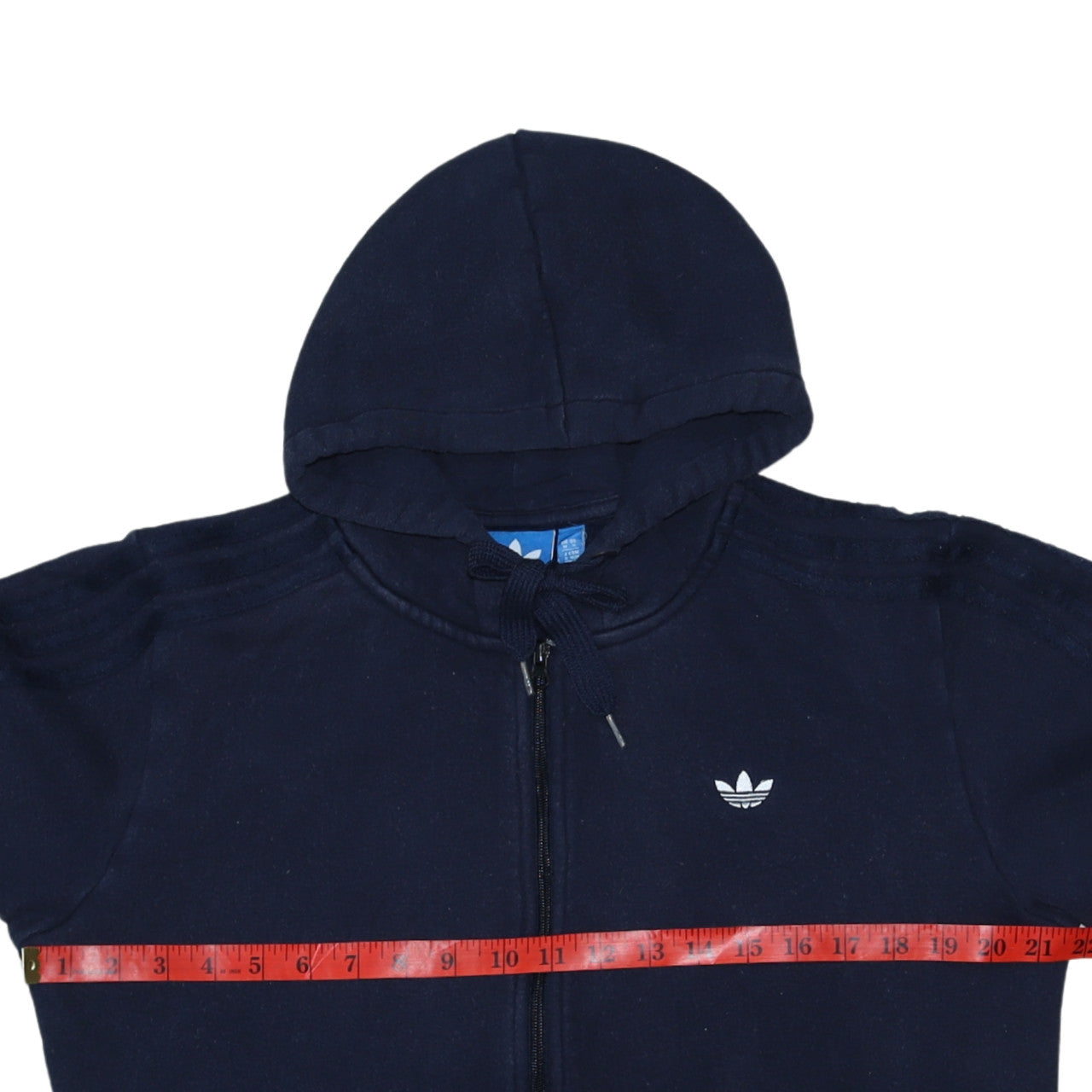 Mens UK Size M adidas Blue Full Zip Hoodie