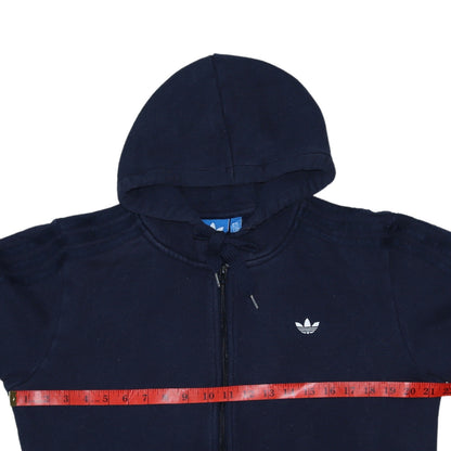 Mens UK Size M adidas Blue Full Zip Hoodie