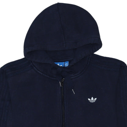 Mens UK Size M adidas Blue Full Zip Hoodie
