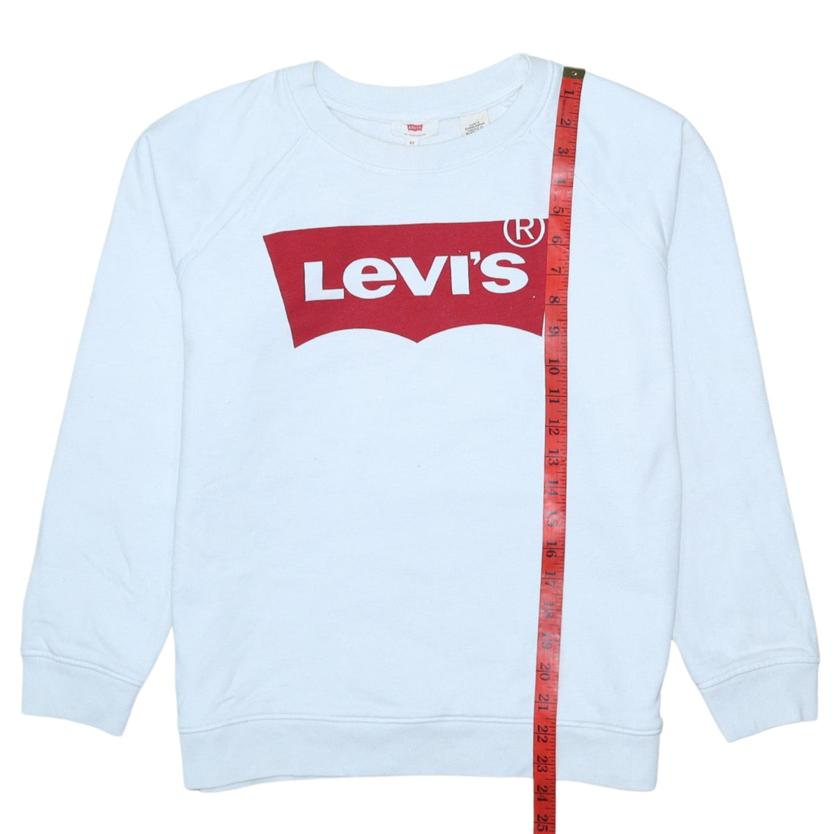 Mens UK Size XS Levi's White Pullover Sweatshirt