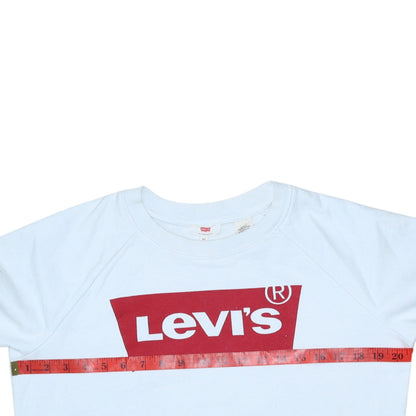 Mens UK Size XS Levi's White Pullover Sweatshirt
