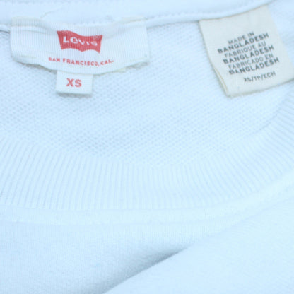 Mens UK Size XS Levi's White Pullover Sweatshirt