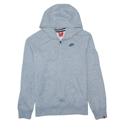 Mens UK Size L Nike Grey Full Zip Hoodie