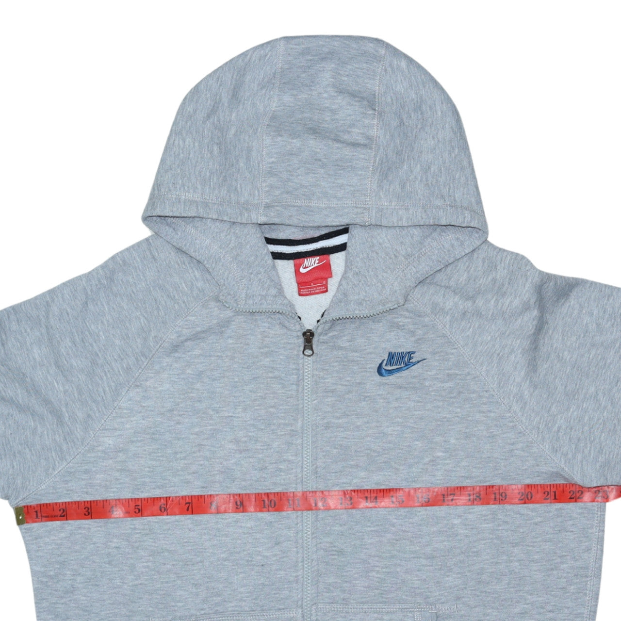 Mens UK Size L Nike Grey Full Zip Hoodie