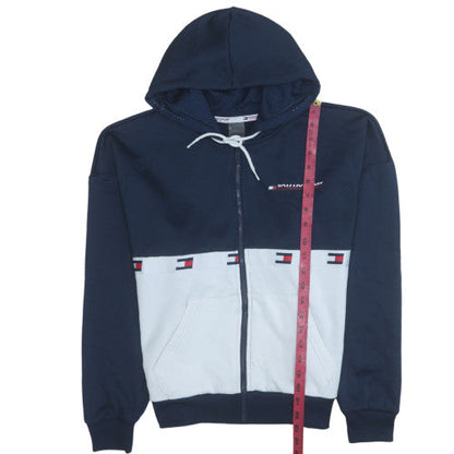 Mens UK Size S Tommy Hilfiger Blue Full Zip Hoodie