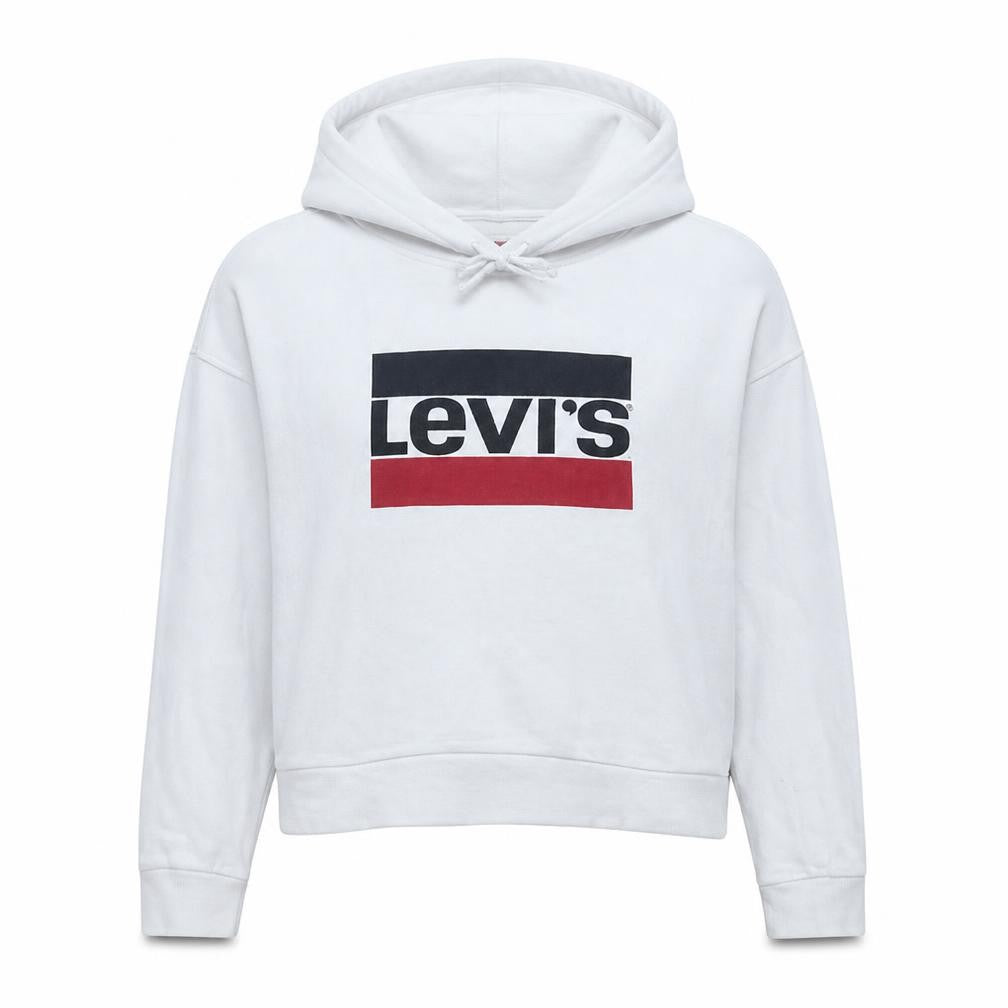 Womens UK Size S Levi's White Pullover Hoodie
