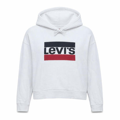 Womens UK Size S Levi's White Pullover Hoodie