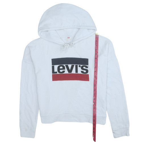 Womens UK Size S Levi's White Pullover Hoodie