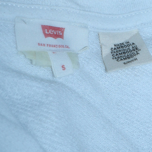 Womens UK Size S Levi's White Pullover Hoodie