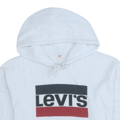 Womens UK Size S Levi's White Pullover Hoodie
