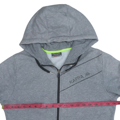 Mens UK Size M Kappa Grey Full Zip Hoodie