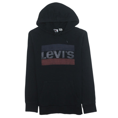 Mens UK Size M Levi's Black Pullover Hoodie