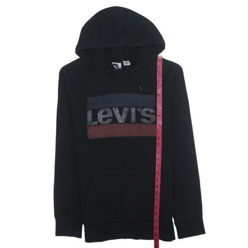 Mens UK Size M Levi's Black Pullover Hoodie
