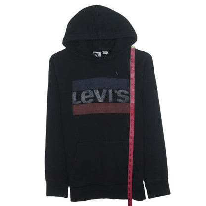 Mens UK Size M Levi's Black Pullover Hoodie