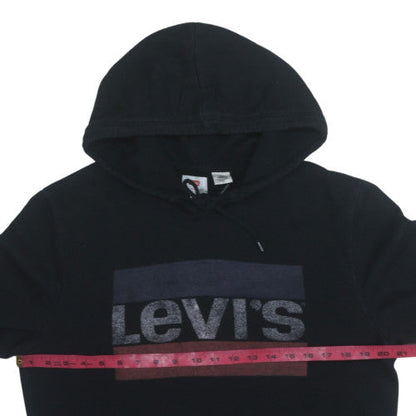 Mens UK Size M Levi's Black Pullover Hoodie