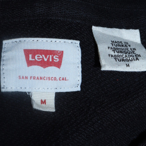 Mens UK Size M Levi's Black Pullover Hoodie