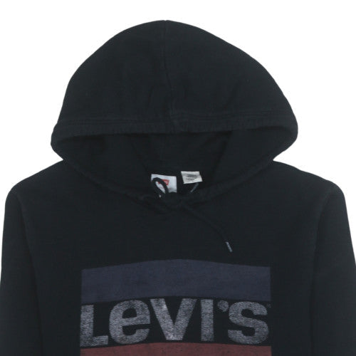 Mens UK Size M Levi's Black Pullover Hoodie