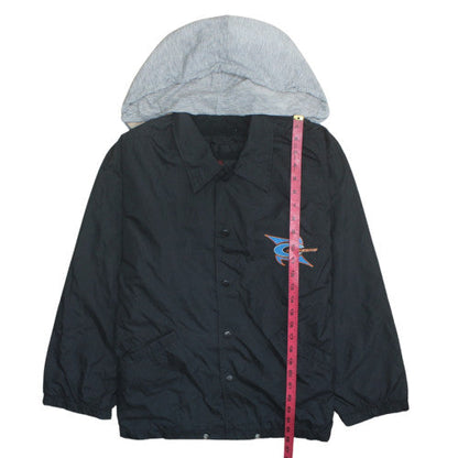 Creeks Boys Black Hooded Windbreaker Jacket 14 Years