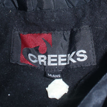 Creeks Boys Black Hooded Windbreaker Jacket 14 Years