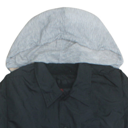 Creeks Boys Black Hooded Windbreaker Jacket 14 Years