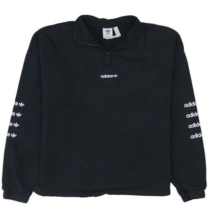 Womens UK Size 12 adidas Black Pullover Sweatshirt