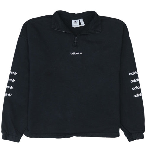 Womens UK Size 12 adidas Black Pullover Sweatshirt