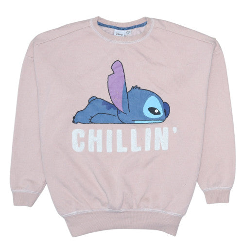 Womens UK Size XS Disney Pink Pullover Sweatshirt