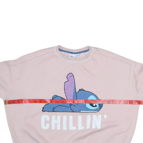 Womens UK Size XS Disney Pink Pullover Sweatshirt