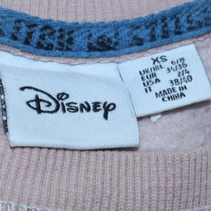 Womens UK Size XS Disney Pink Pullover Sweatshirt