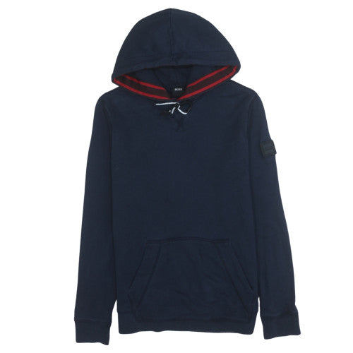 Mens UK Size S HUGO BOSS Blue Pullover Hoodie