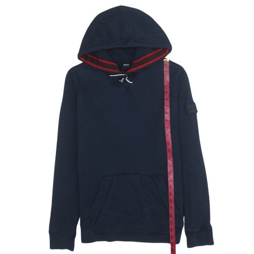 Mens UK Size S HUGO BOSS Blue Pullover Hoodie