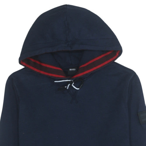 Mens UK Size S HUGO BOSS Blue Pullover Hoodie