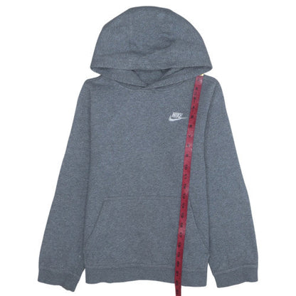 Nike Boys Grey Pullover Hoodie L 147-158cm Soft Fleece Sweatshirt